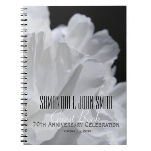 Cuaderno fiesta del 70° Aniversario del Boda Peony GuestBoo