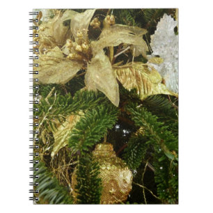Cuaderno Fiesta del Árbol de Navidad Plateado y Oro II