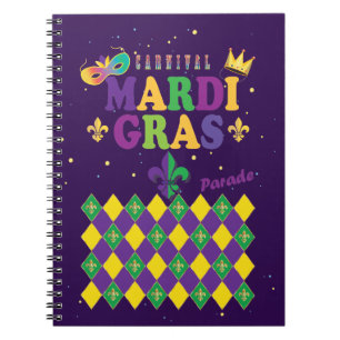 Cuaderno Fiesta del Carnaval de Mardi Gras Fleur de Lis Rho