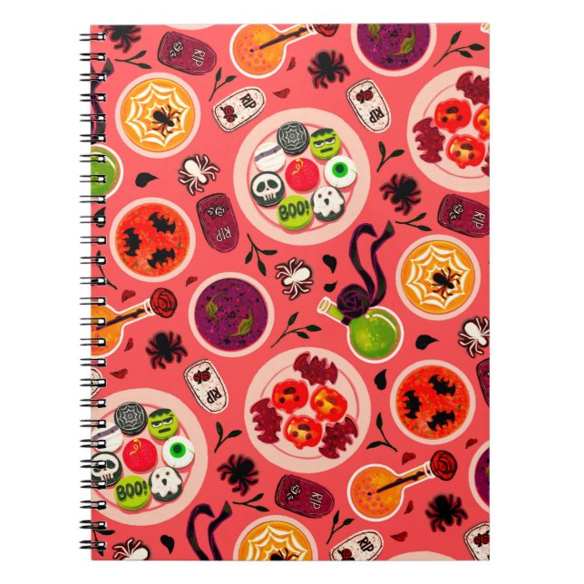 Cuaderno fiesta del té de Halloween (Frente)