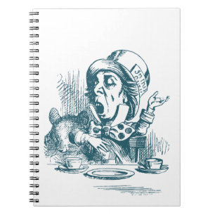 Cuaderno Fiesta del té enojada del sombrerero