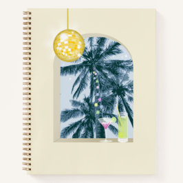 Cuaderno Fiesta ilumina cócteles Disco palmas de bola en am