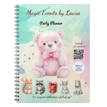 Fiesta infantil Planner Pastel Teddy Bear logotipo