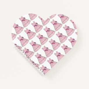 Cuaderno Fiesta personalizada de casamiento con traje rosa