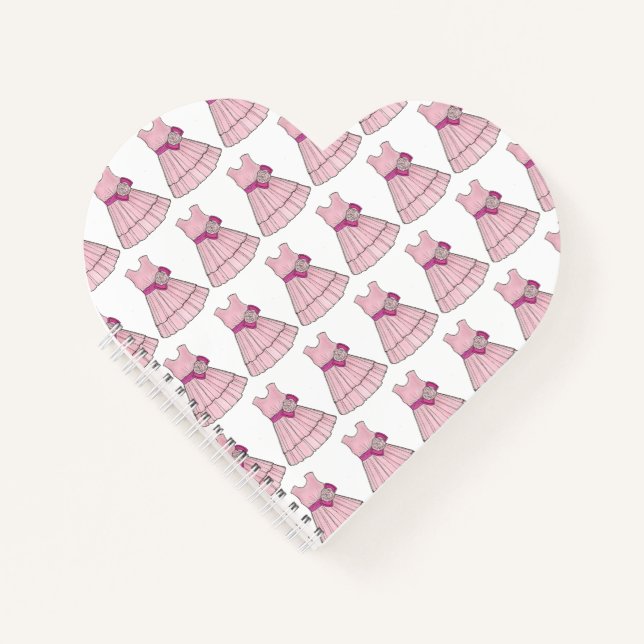 Cuaderno Fiesta personalizada de casamiento con traje rosa  (Anverso)