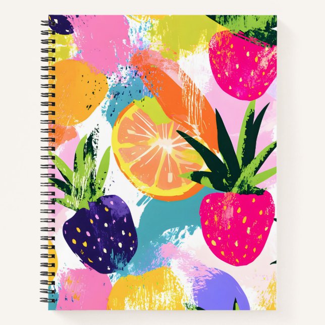 Cuaderno Fiesta tropical de frutas de verano (Anverso)