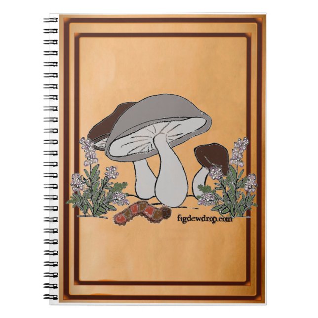 Cuaderno figdewdrops caterpillar mushroom notebook (Frente)