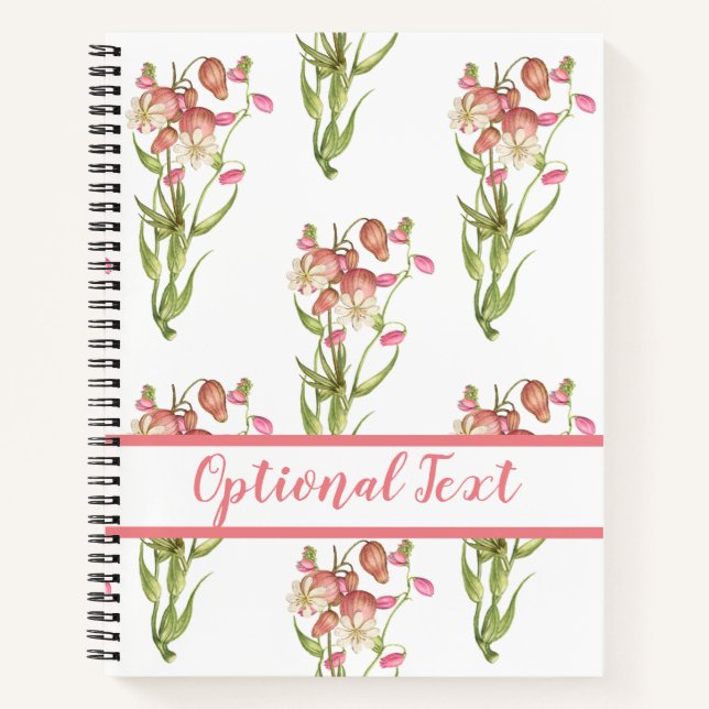 Cuaderno Figs con patrón de flores (Anverso)