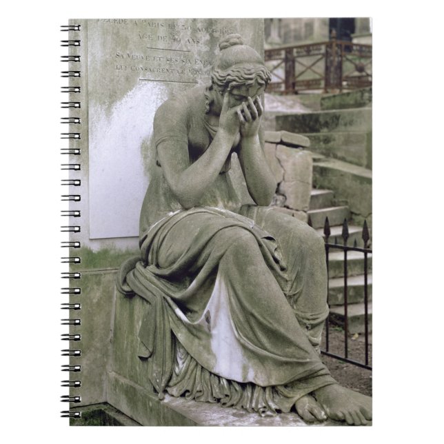 Cuaderno Figura de la pena, de la tumba de Pedro Gareau (d (Frente)