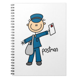 Cuaderno Figura de palo de trabajador postal
