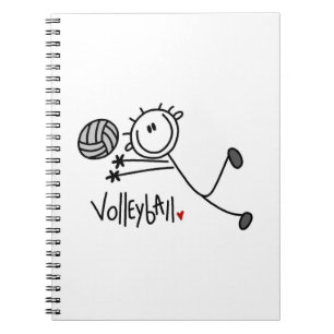 Cuaderno Figura de palo masculina básica de voleibol