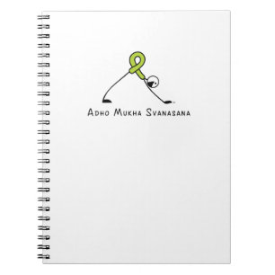 Cuaderno Figura hacia abajo del palillo de la yoga del