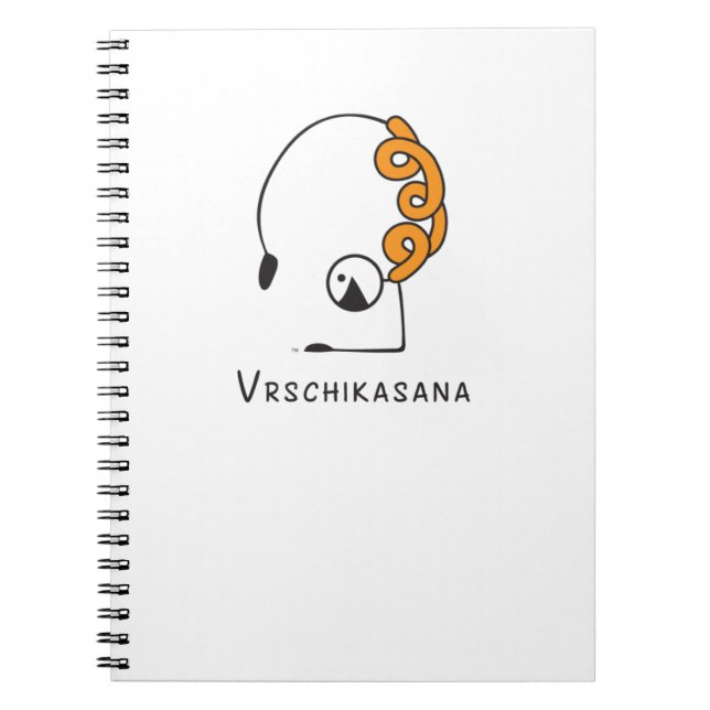 Cuaderno Figura Loopy del palillo de la yoga (Frente)