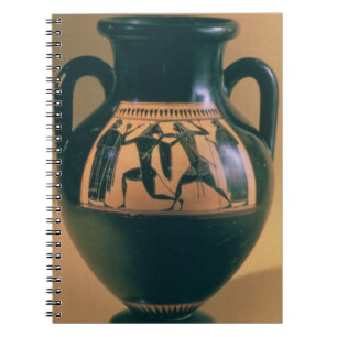 Cuaderno Figura negra amphora del ático que representa