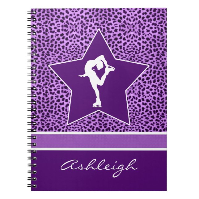 Cuaderno Figura patinador con la impresión y el monograma (Frente)