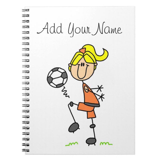 Cuaderno Figura rubia regalos del palillo del chica del (Frente)