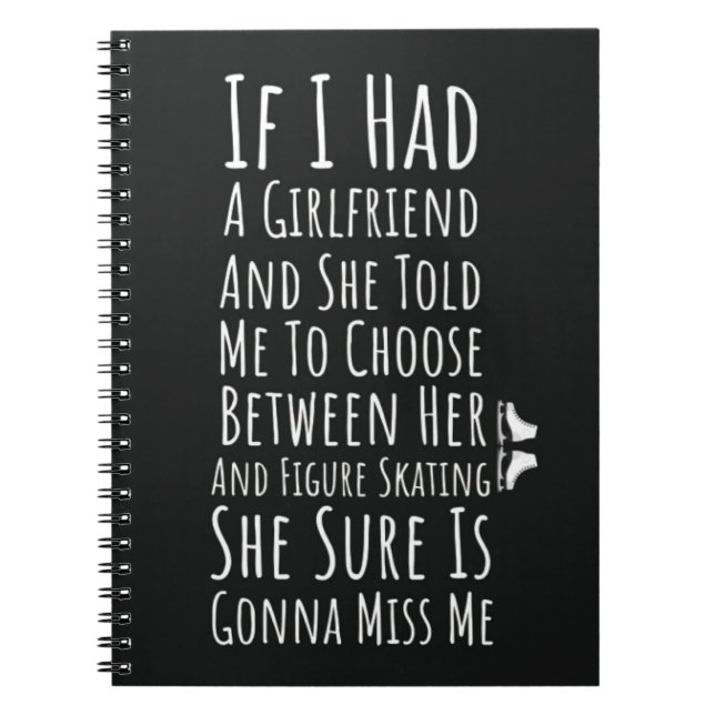 Cuaderno Figure Skating Ornaments Gifts For Him Skater Boys (Frente)