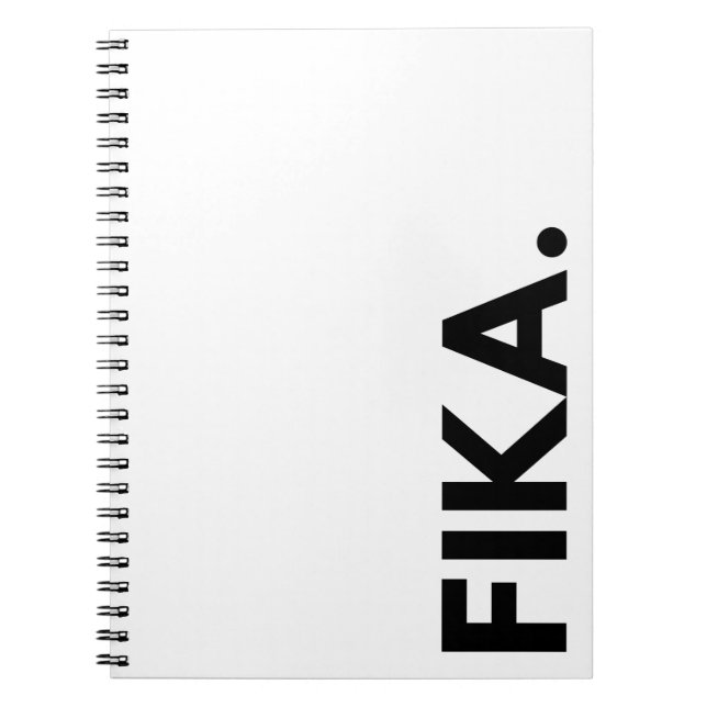Cuaderno FIKA. Bloc de notas negrita en blanco y negro (Frente)
