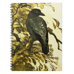 Cuaderno Fila de época encaramada en una rama de Theo van H