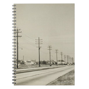 Cuaderno Fila de la electricidad postes