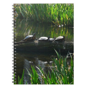 Cuaderno Fila de la naturaleza verde de las tortugas