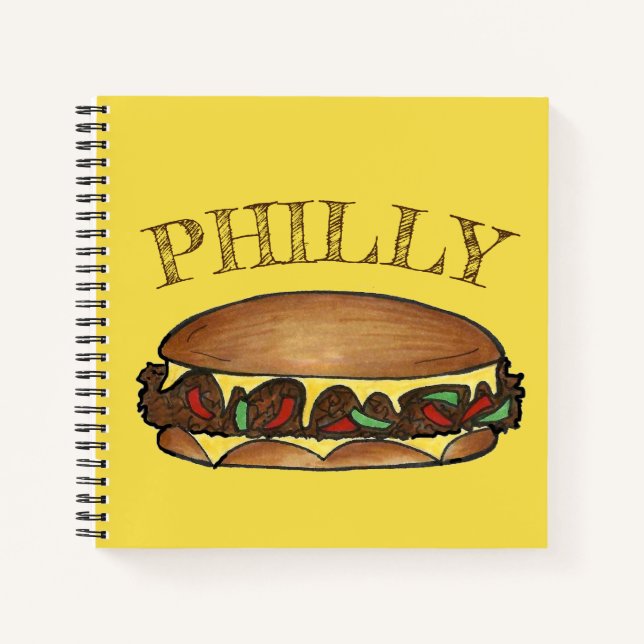 Cuaderno Filadelfia PA Philly Cheesesteak Steak Sandwich (Anverso)