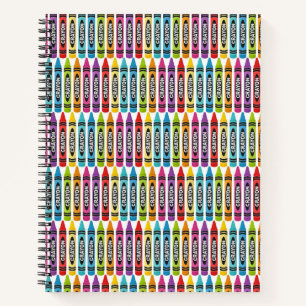 CUADERNO FILAS DE CRAYONES COLORIDOS DE VUELTA A LA ESCUELA