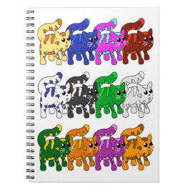 Cuaderno Filas de patrón de gatito de gatitos de Navidad