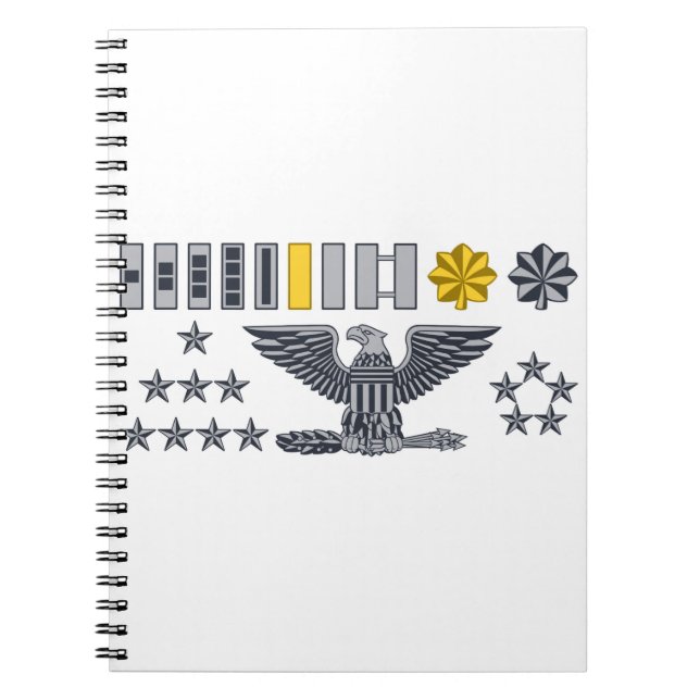 Cuaderno Filas militares de las insignias del ejército (Frente)