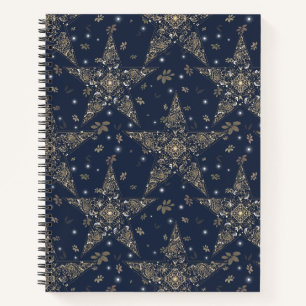 Cuaderno Filigrana Estelar Celestial Elegante - Azul