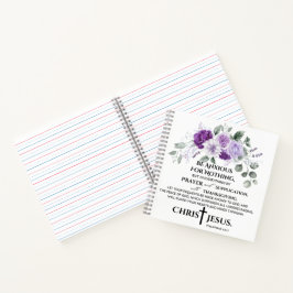 Cuaderno Filipenses 4:6-7 Escritura Flores moradas