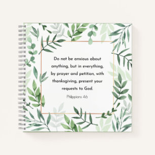 Cuaderno Filipenses 4:6, Versículo Bíblico,