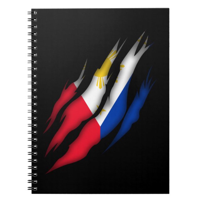 Cuaderno Filipinas: La bandera está orgullosa de ser filipi (Frente)