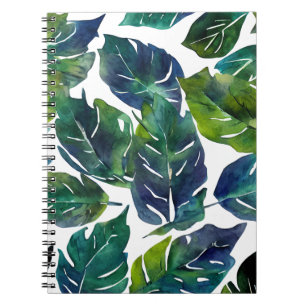 Cuaderno Filología verde y azul filodendrón Botánico