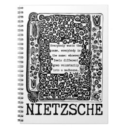 Cuaderno Filosofía de ovejas y MADHOUSE, cita de Nietzsche