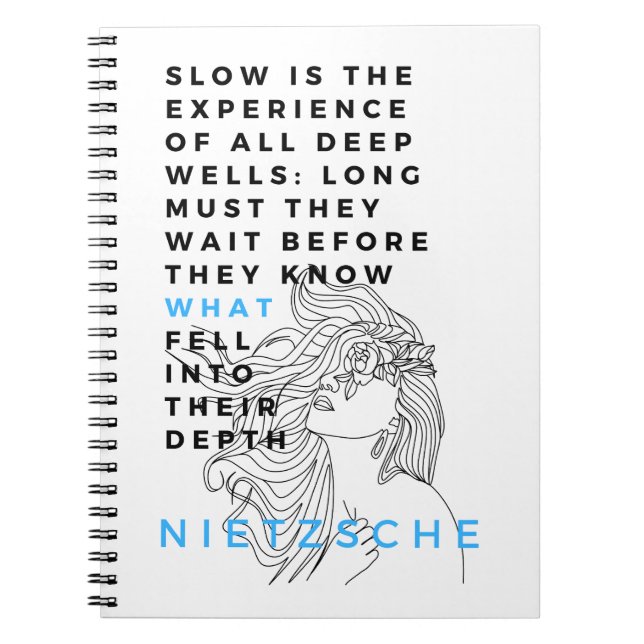 Cuaderno Filosofía de Soul Profundo, cita Nietzsche (Frente)