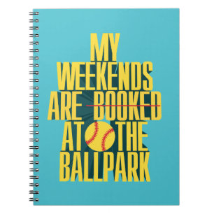 Cuaderno Fin de semana divertido de sóftbol en el parque de