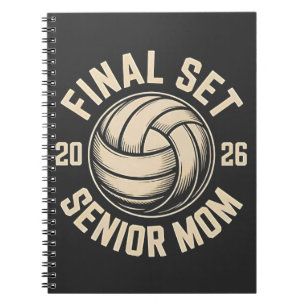 Cuaderno Final Set Senior Mom 2026 Graduation Volleyball