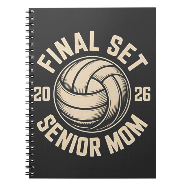 Cuaderno Final Set Senior Mom 2026 Graduation Volleyball (Frente)
