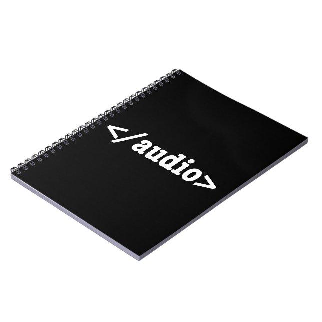 Cuaderno Finalizar código HTML5 de audio (Lado Izquierdo)
