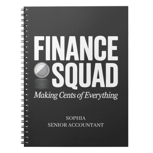 Cuaderno Finance Squad Custom Name Funny Office Humor  (Frente)