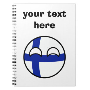 Cuaderno Finlandia Geeky que tiende divertida Countryball