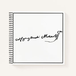 Cuaderno Firma de Wolfgang Amadeus Mozart