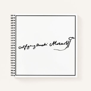 Cuaderno Firma de Wolfgang Amadeus Mozart