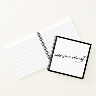 Cuaderno Firma de Wolfgang Amadeus Mozart