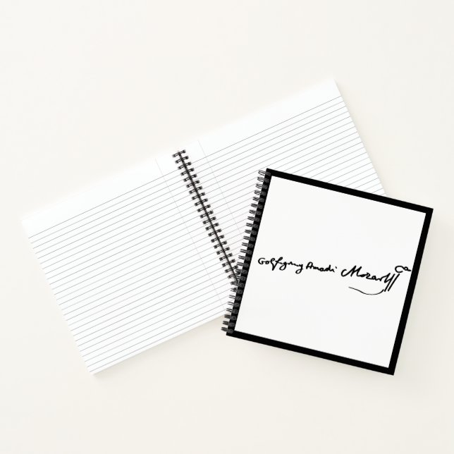 Cuaderno Firma de Wolfgang Amadeus Mozart (Interior)
