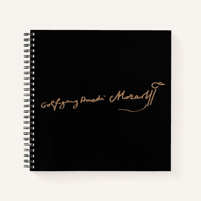 Cuaderno Firma de Wolfgang Amadeus Mozart (Anverso)