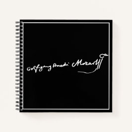 Cuaderno Firma de Wolfgang Amadeus Mozart