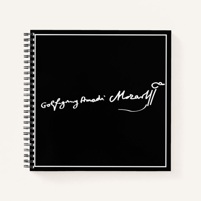 Cuaderno Firma de Wolfgang Amadeus Mozart (Anverso)