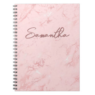 Cuaderno Firme de mármol rosa rubor